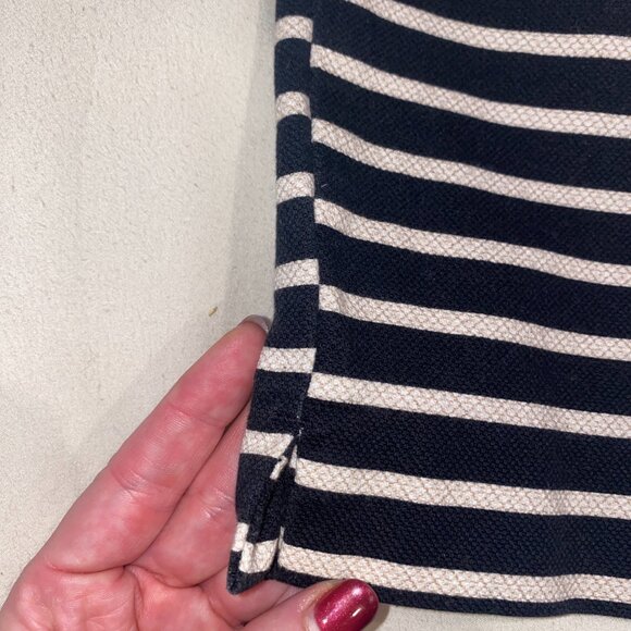 LOFT “Marisa” Straight Fit Pants | Black, White & Beige Stripe | Size 0 - Picture 6 of 7